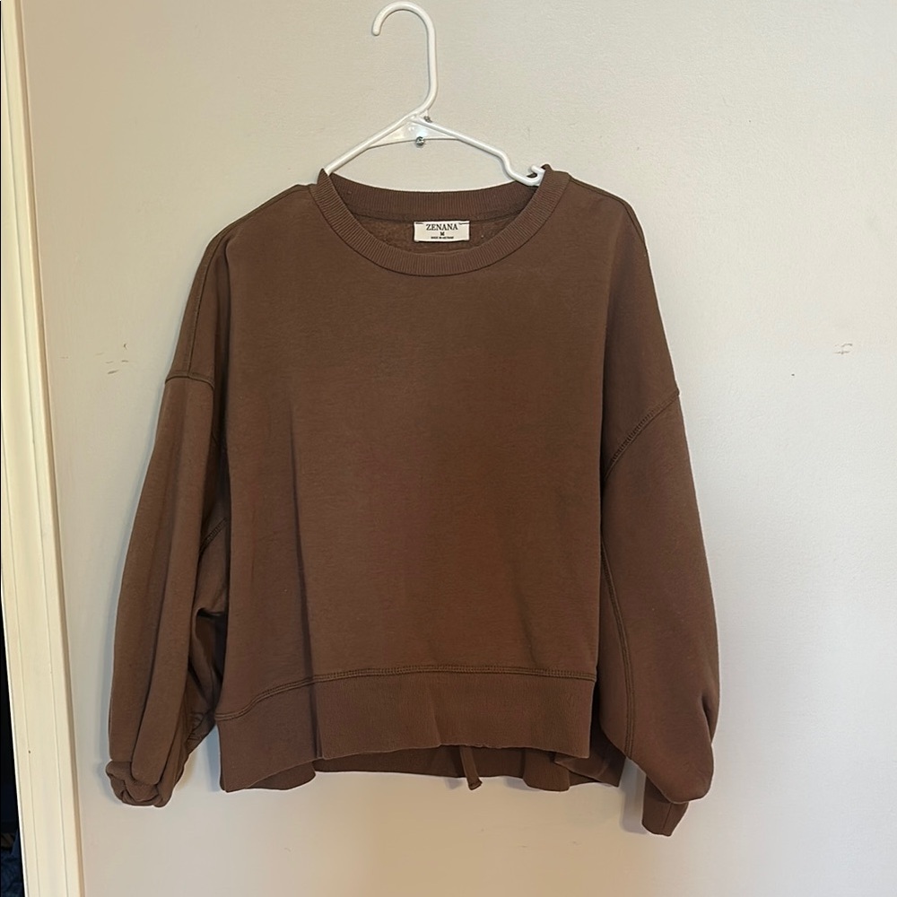 Zenana Chocolate Brown Pullover and jogger set